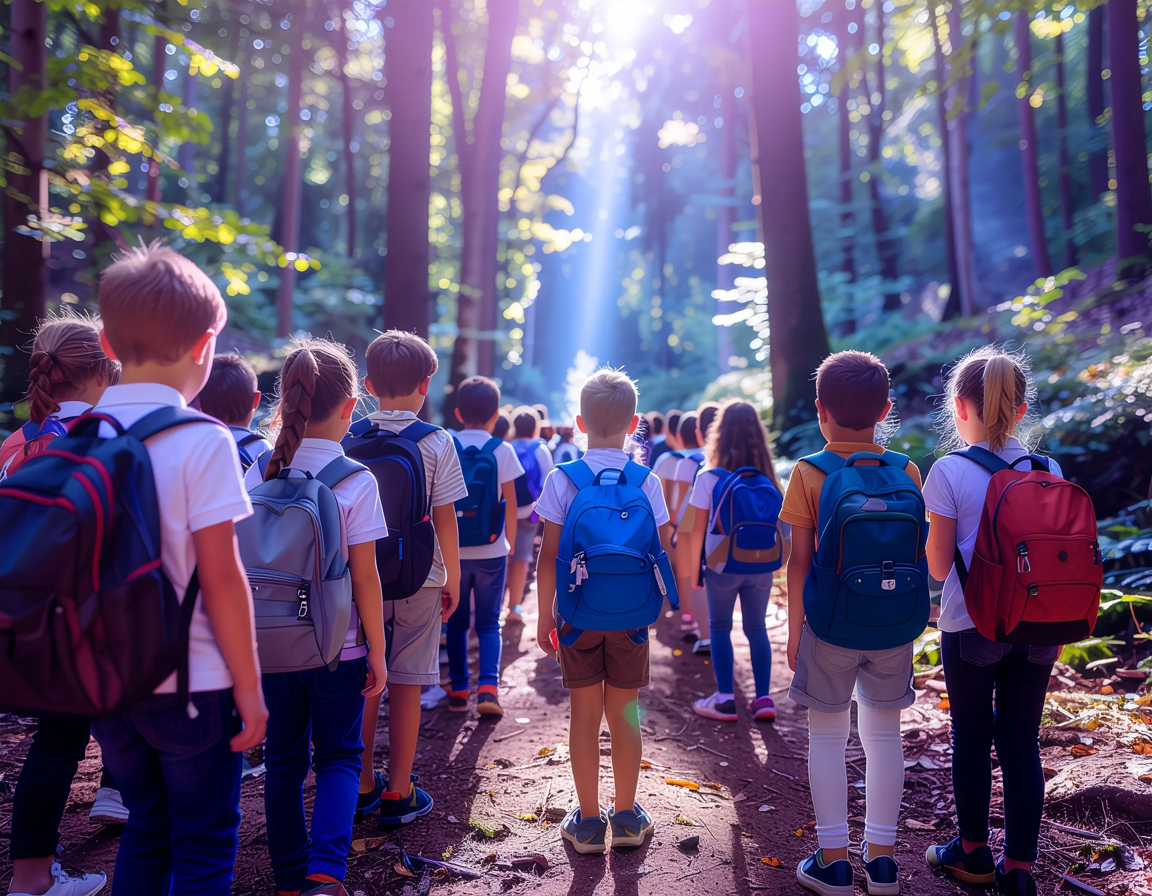School class on a field trip